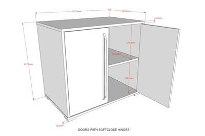 Sam 2-deurs commode eiken afmetingen