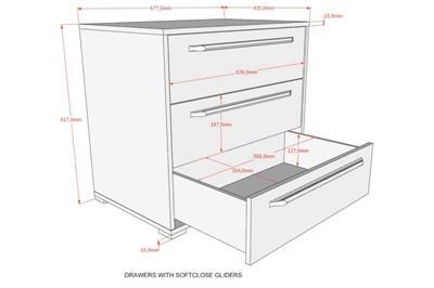 Sam commode 3-la eiken afmetingen