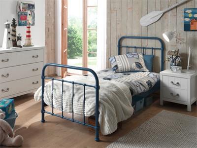 New York Metalen Kinderbed 90/200 Blauw