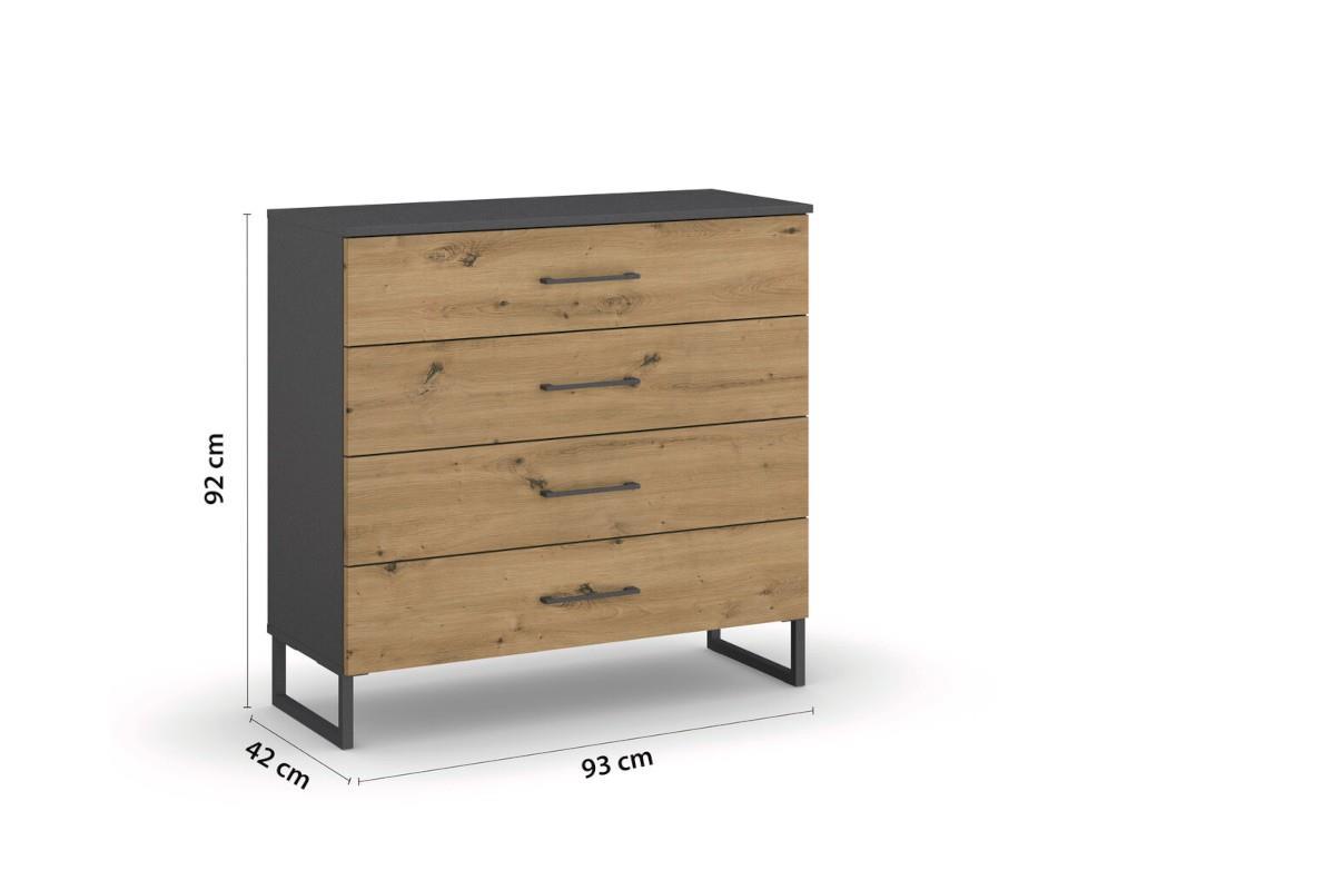 Butte Commode 4-la breed afmetingen