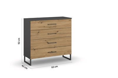 Butte Commode 4-la breed afmetingen