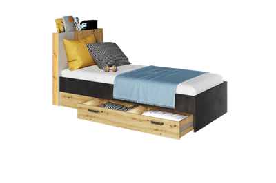 Qubic Bed 90/200 inclusief opberglade